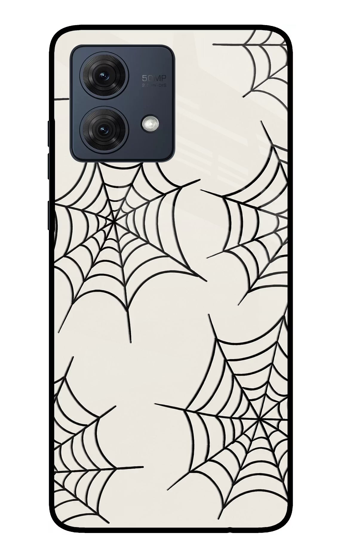 Spider Web Moto G84 5G Glass Case