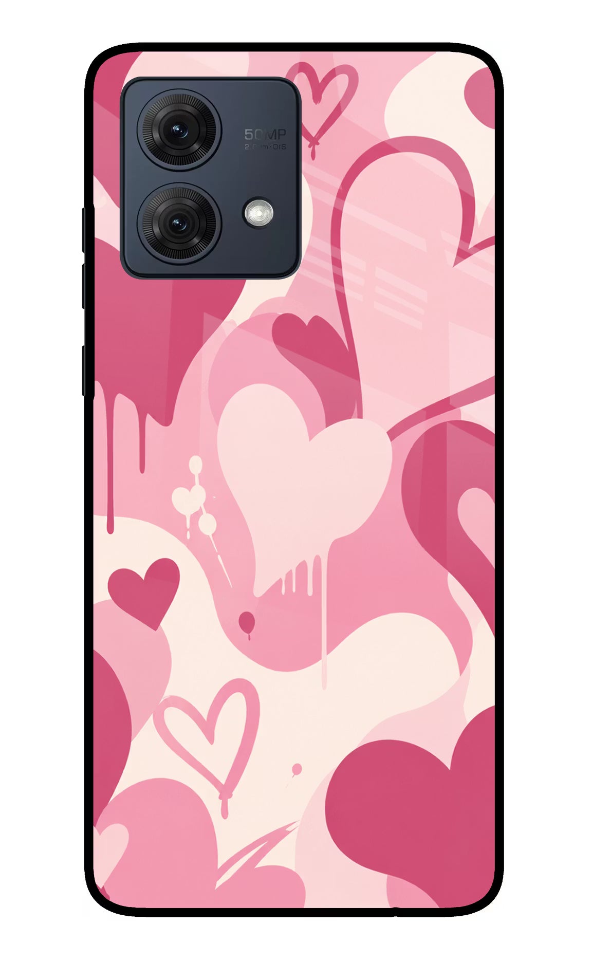 Hearty case Moto G84 5G Glass Case Back Cover by Casekaro