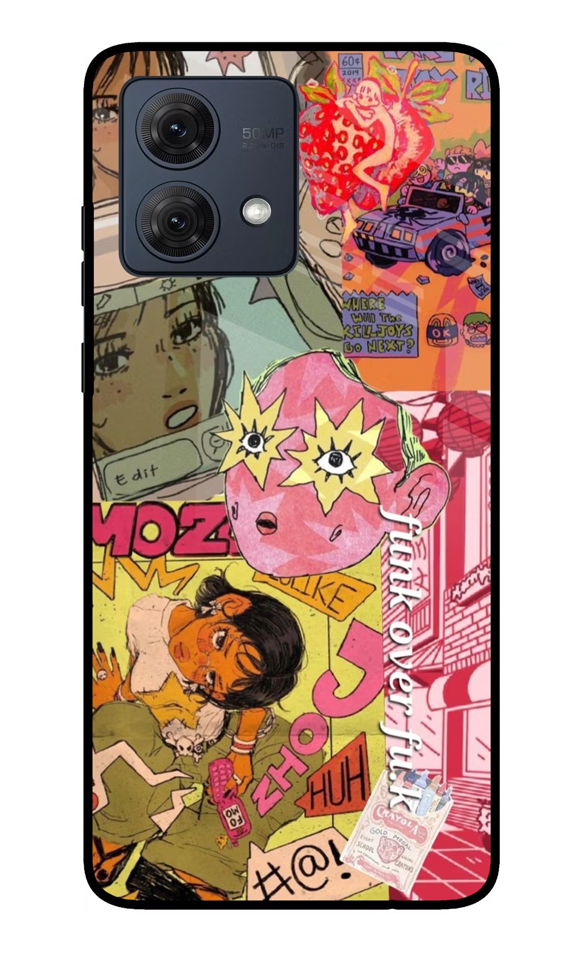 Funkover Moto G84 5G Glass Case Back Cover by Casekaro
