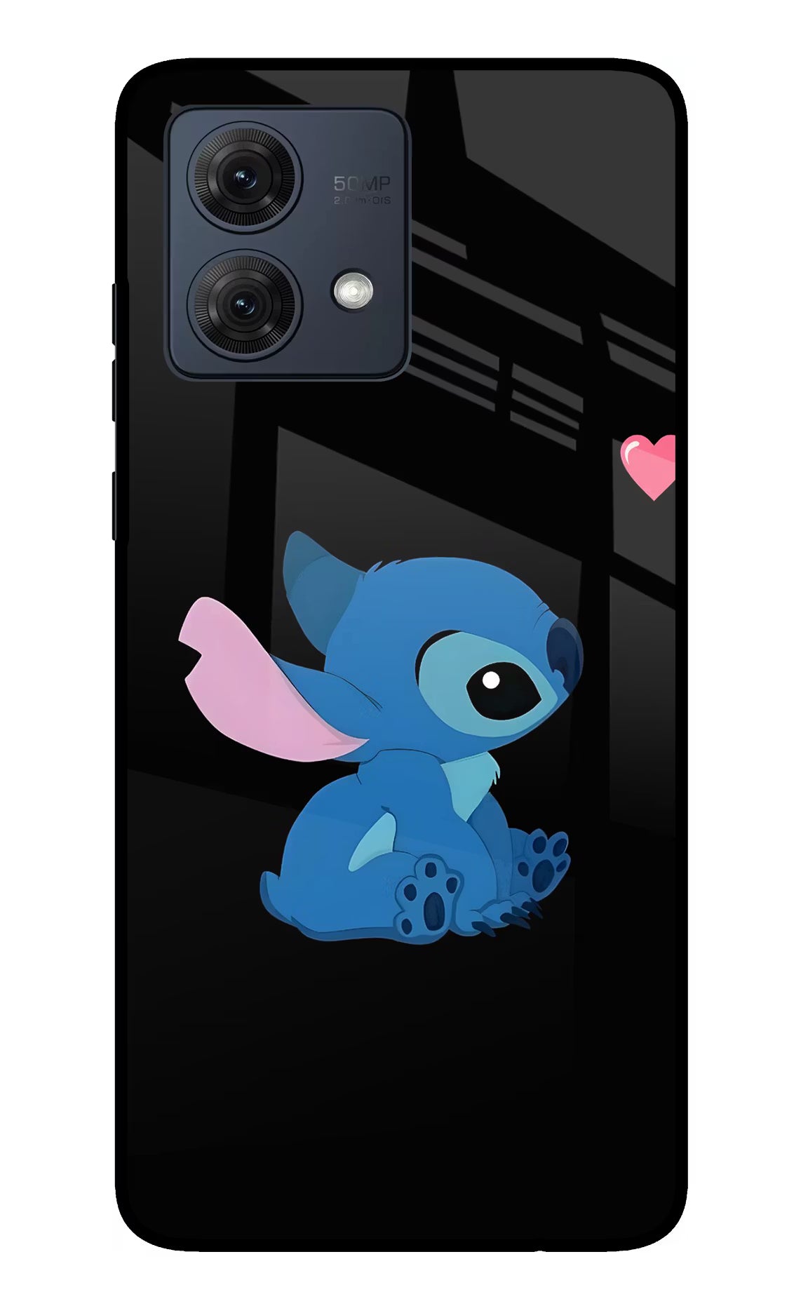 Stitch Crush Moto G84 5G Glass Case Back Cover by Casekaro