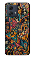 Folk Print Moto G84 5G Glass Case