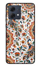 White Mayura Moto G84 5G Glass Case