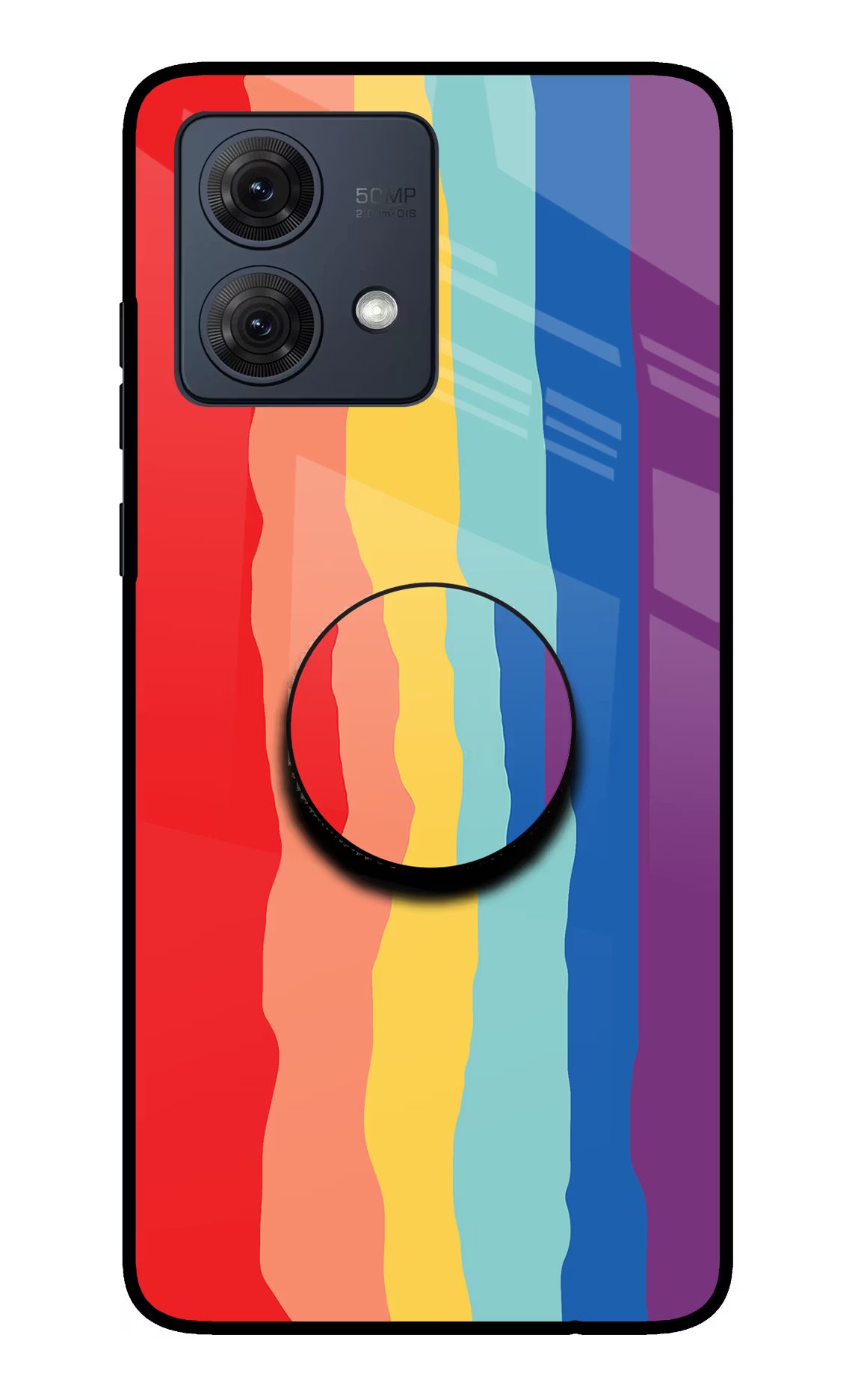 Rainbow Moto G84 5G Pop Case by Casekaro
