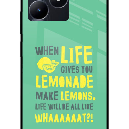 Quote Realme C53 Glass Case Back Cover by Casekaro