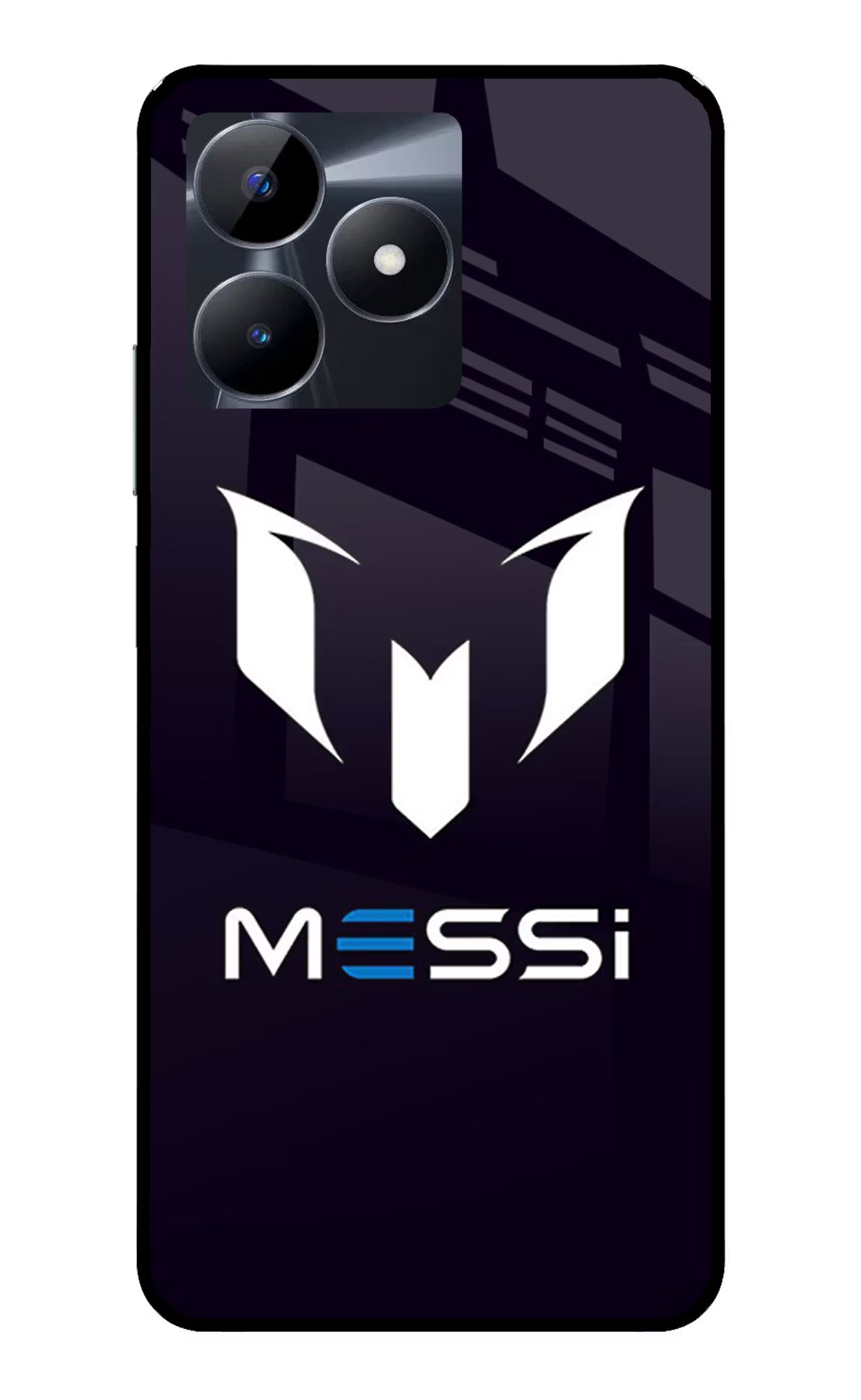 Messi Logo Realme C53 Glass Case Back Cover by Casekaro