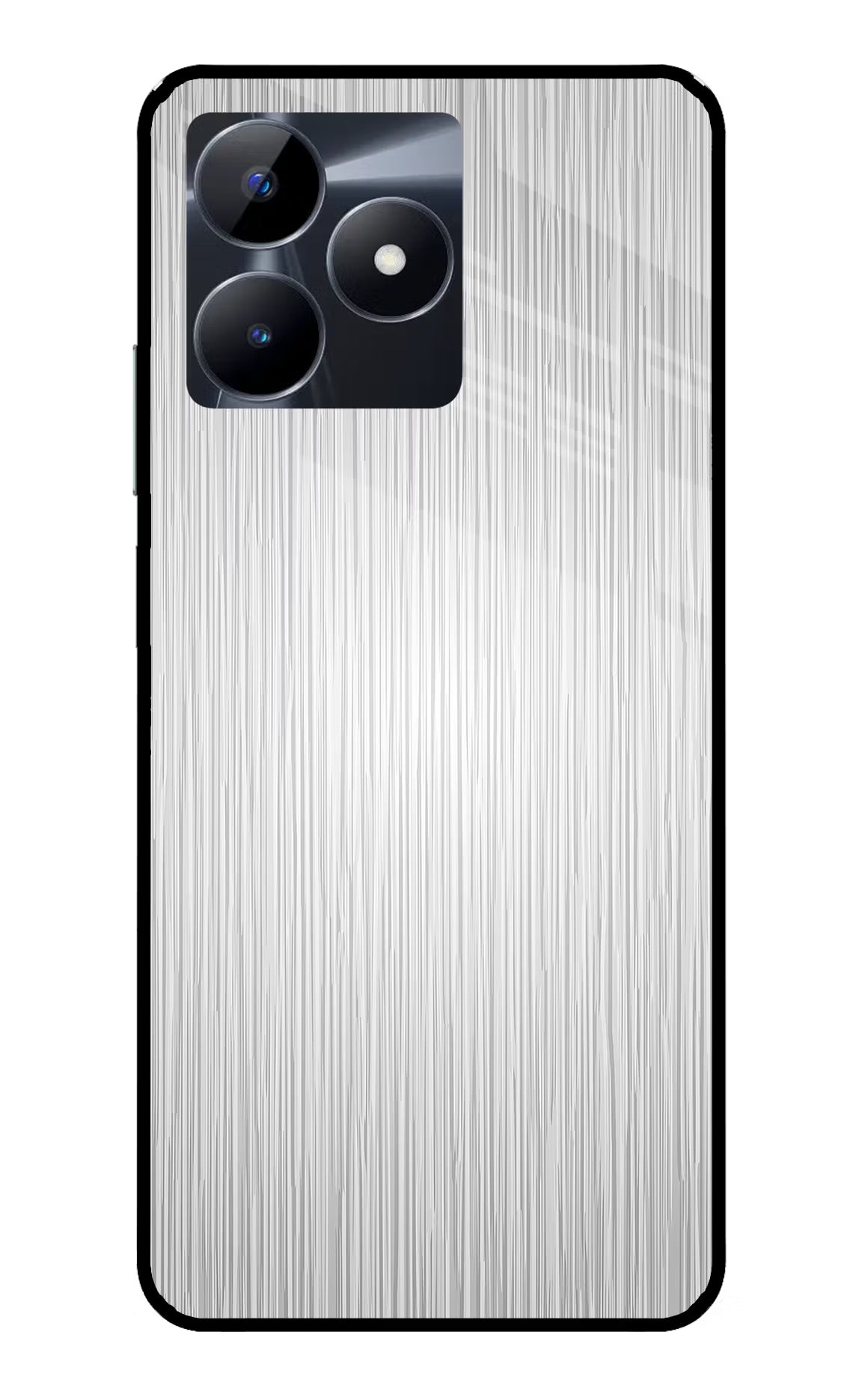 Wooden Grey Texture Realme C53 Glass Case Back Cover by Casekaro