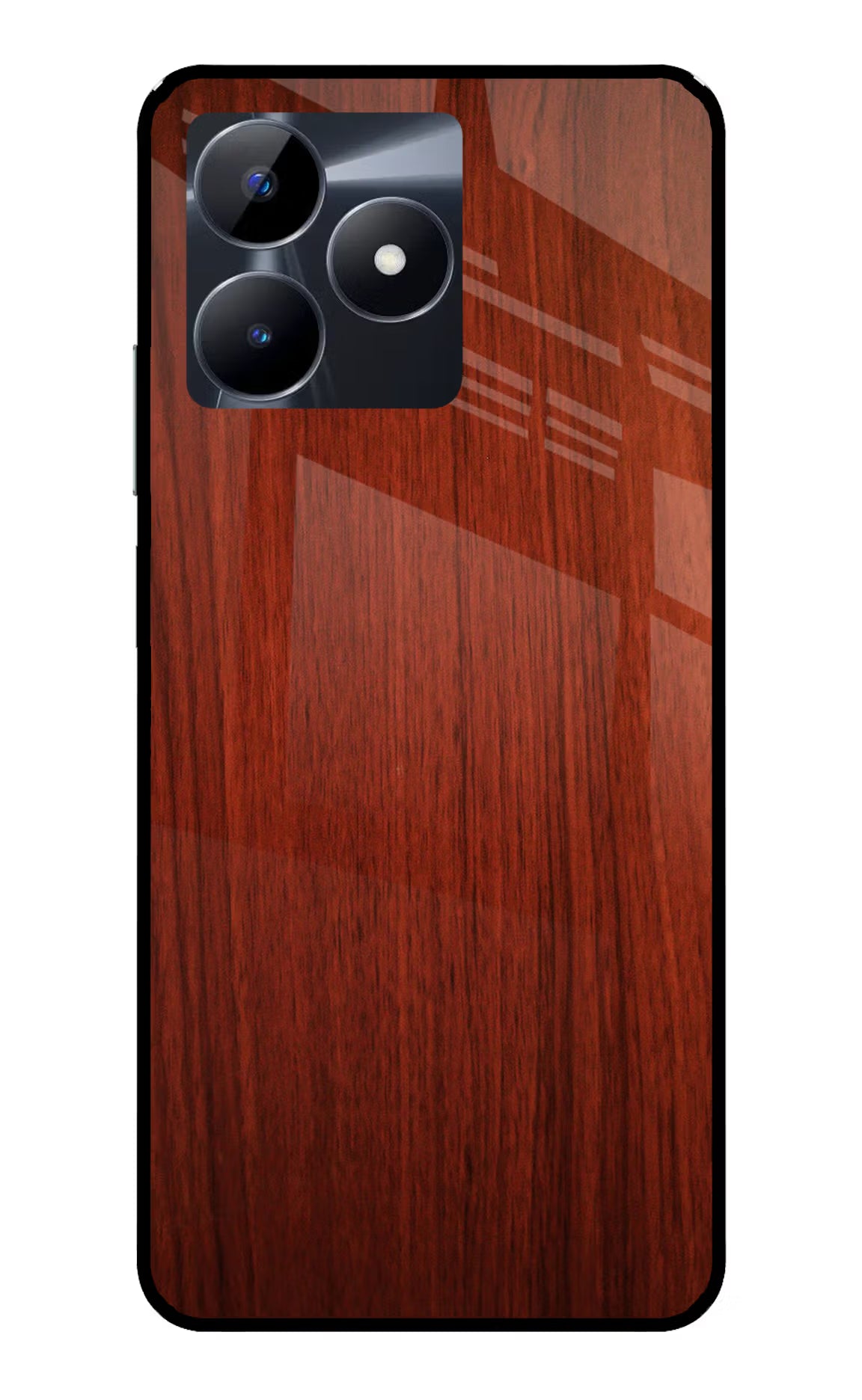 Wooden Plain Pattern Realme C53 Glass Case