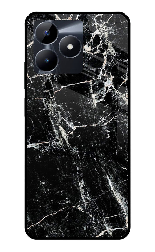 Black Marble Texture Realme C53 Glass Case