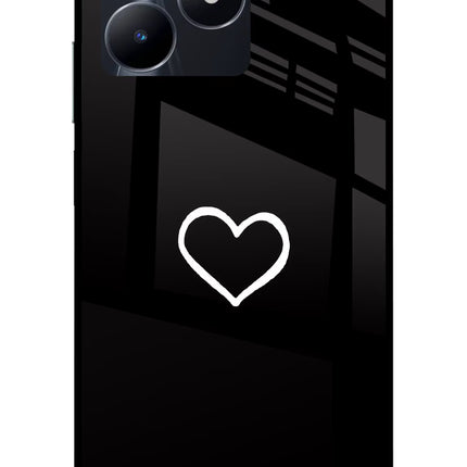 Heart Realme C53 Glass Case Back Cover by Casekaro