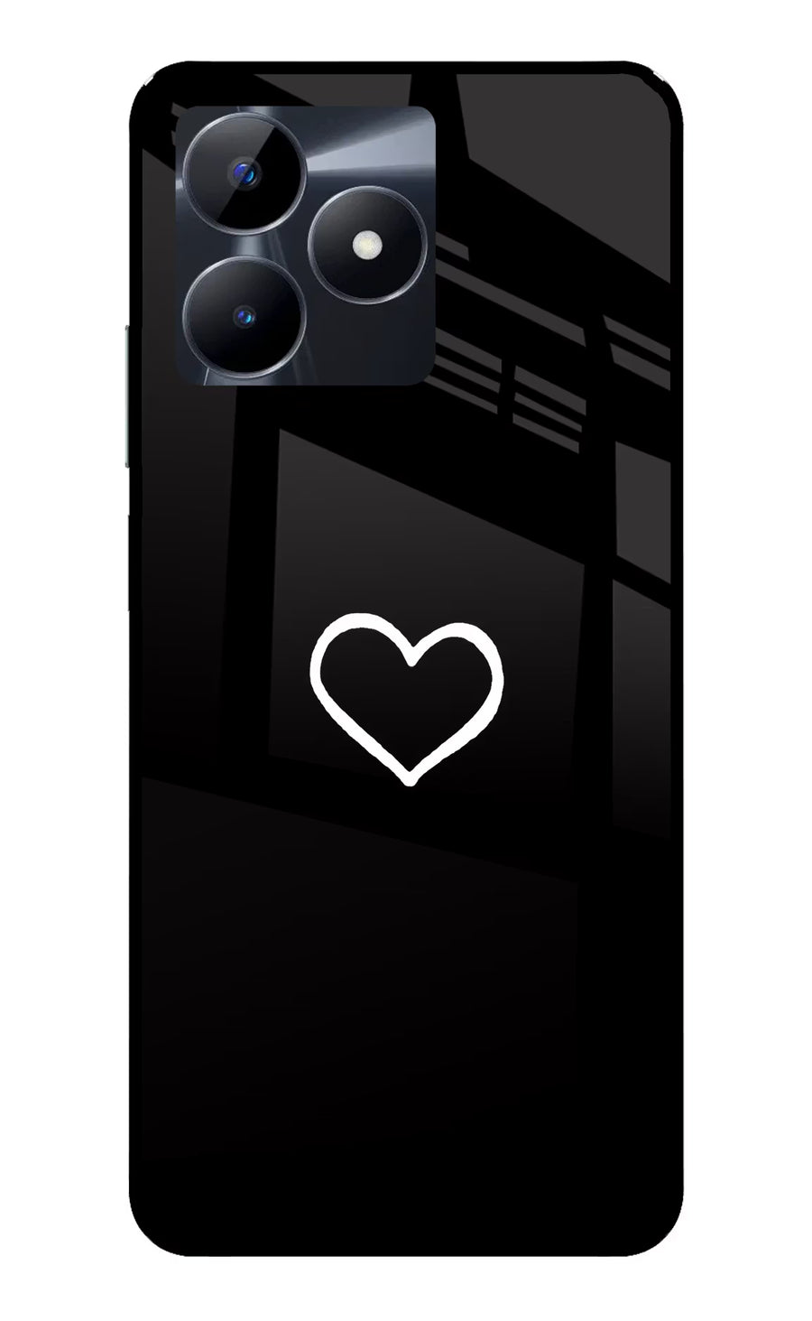 Heart Realme C53 Back Cover, Glass case