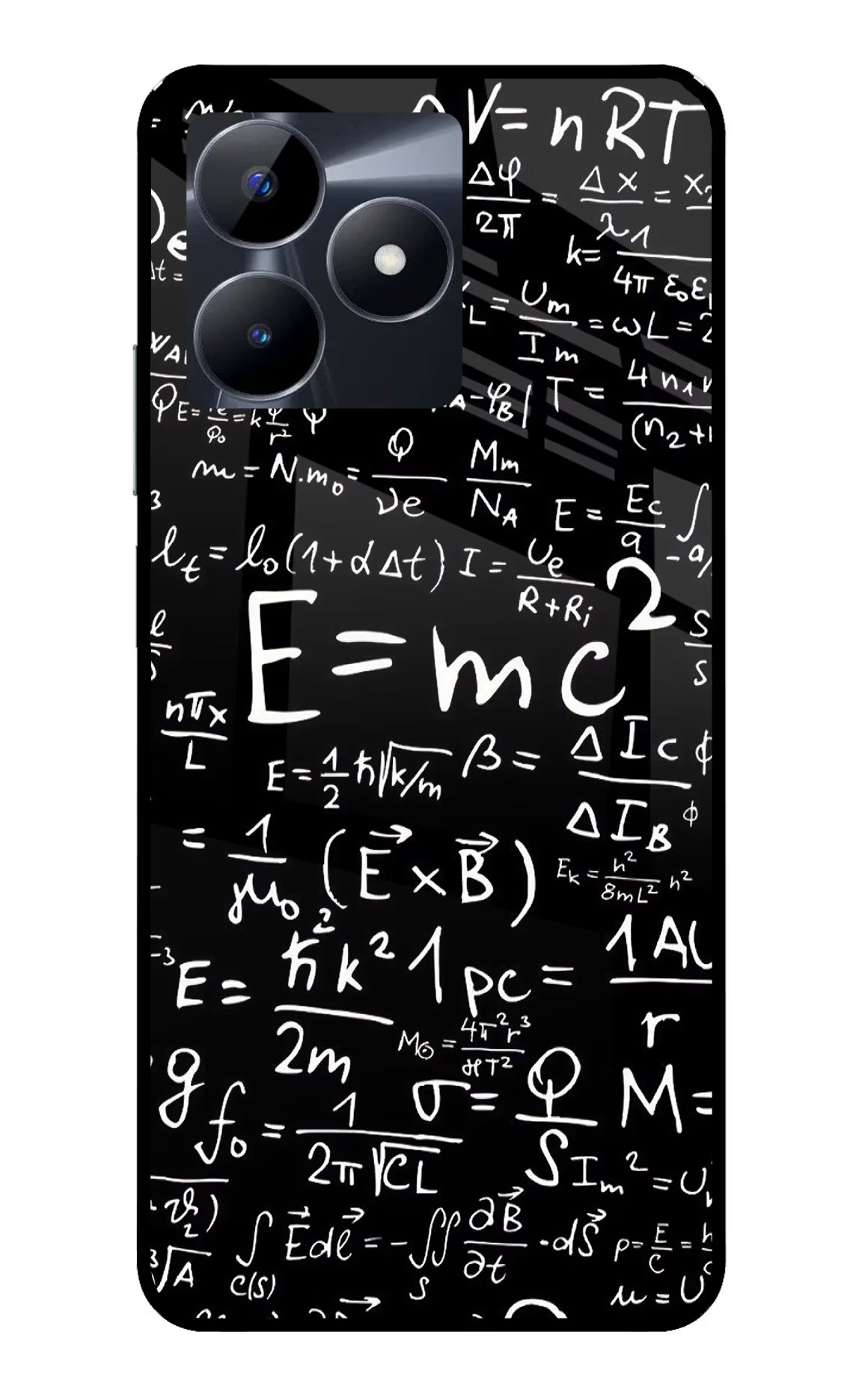 Physics Formula Realme C53 Glass Case Back Cover by Casekaro