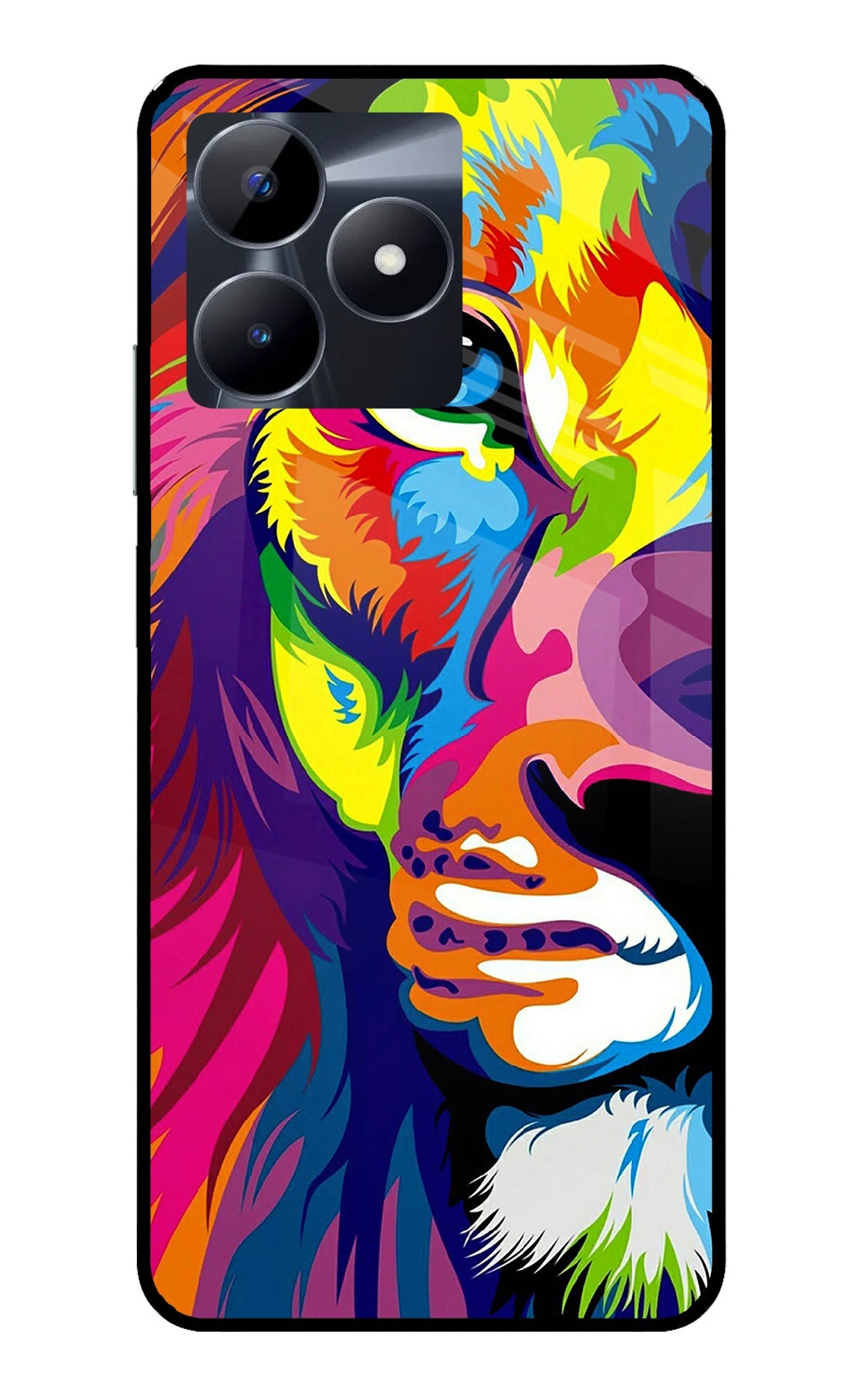 Lion Half Face Realme C53 Back Cover