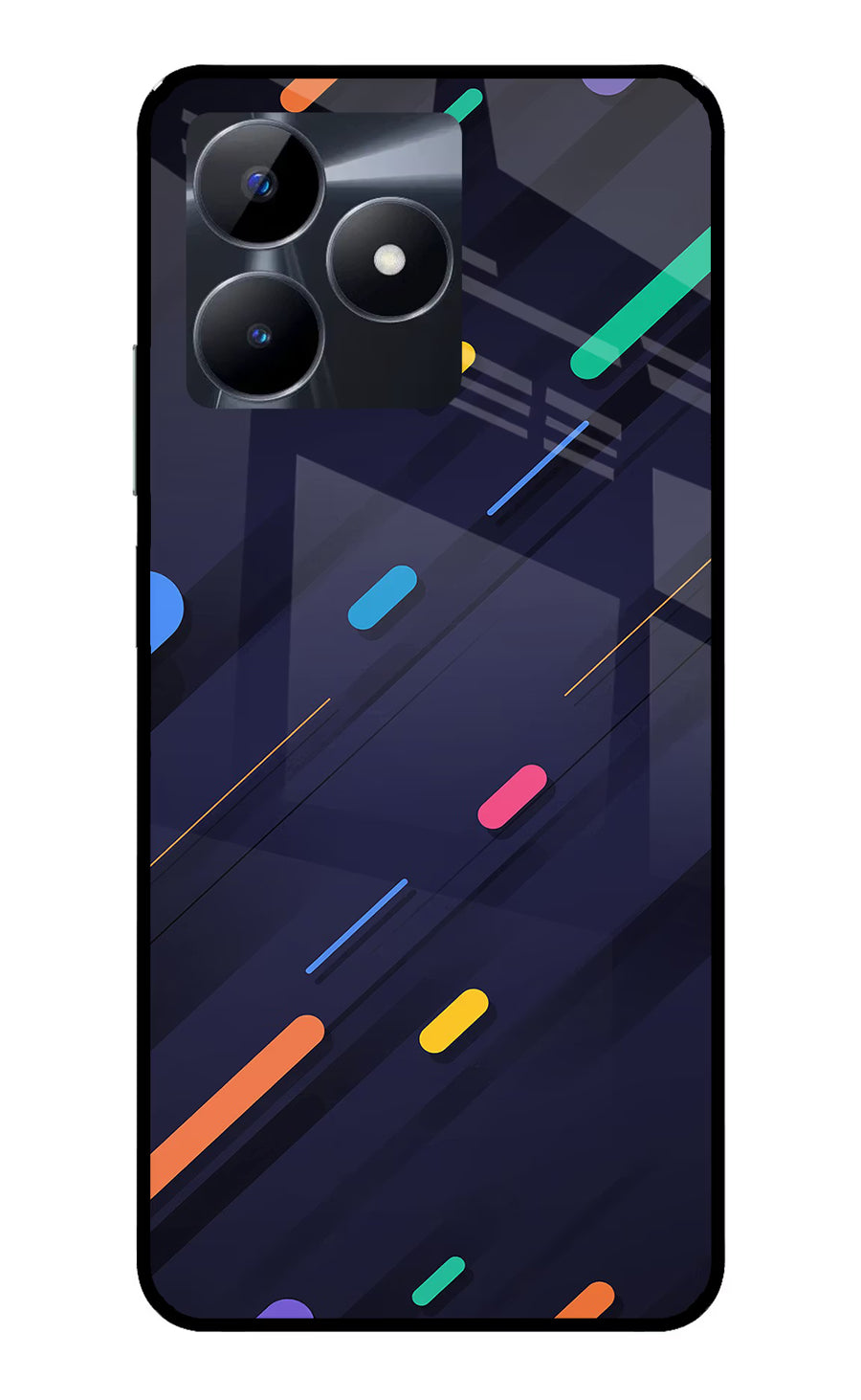 Abstract Design Realme C53 Back Cover, Glass case