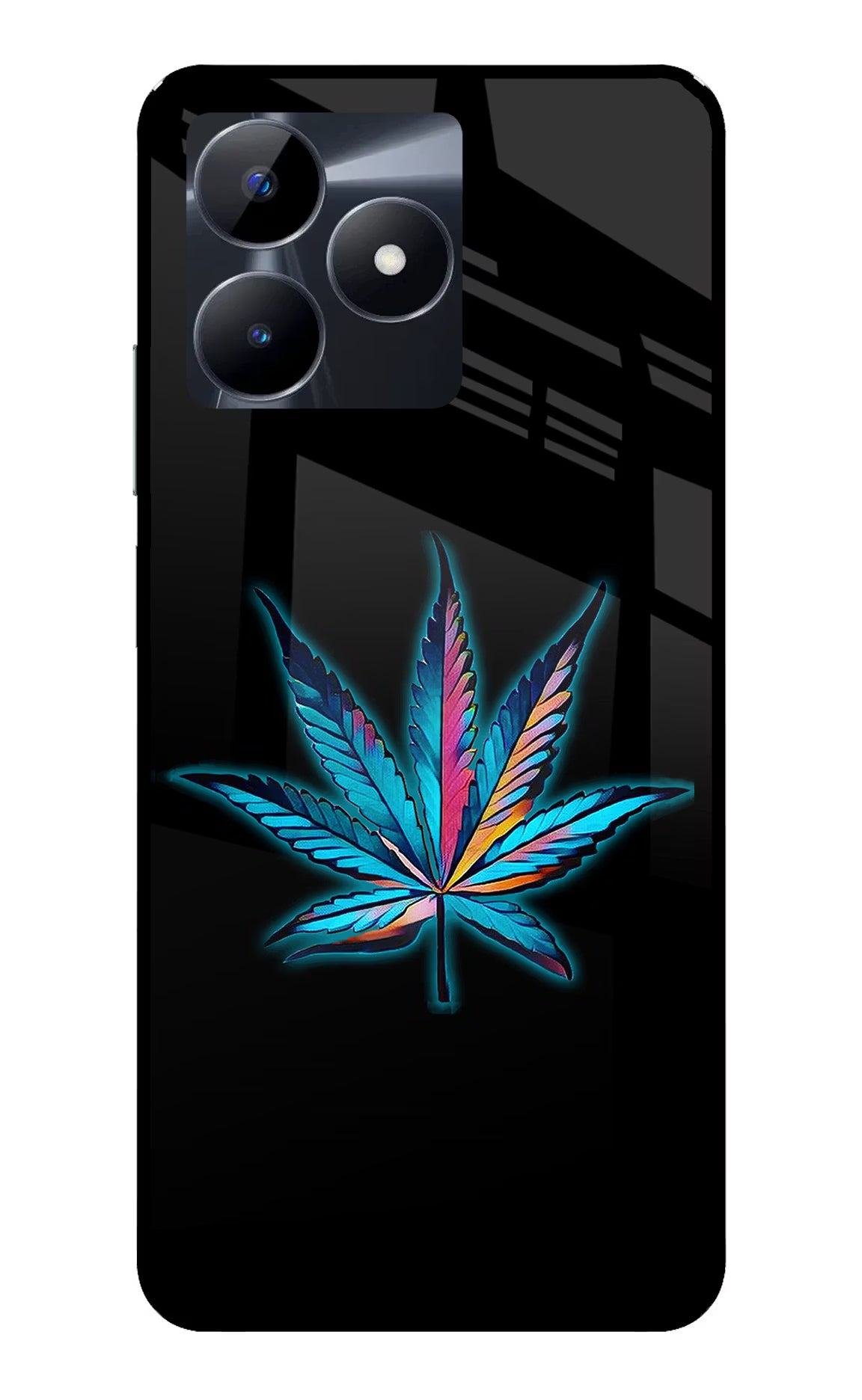 Weed Realme C53 Glass Case Back Cover by Casekaro