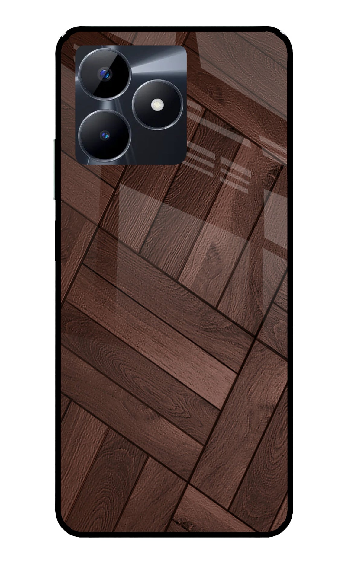 Wooden Texture Design Realme C53 Glass Case