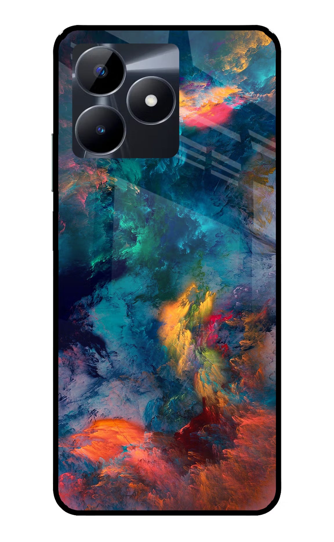 Artwork Paint Realme C53 Glass Case Back Cover by Casekaro