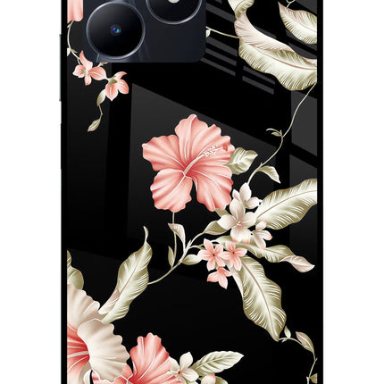 Flowers Realme C53 Glass Case Back Cover by Casekaro