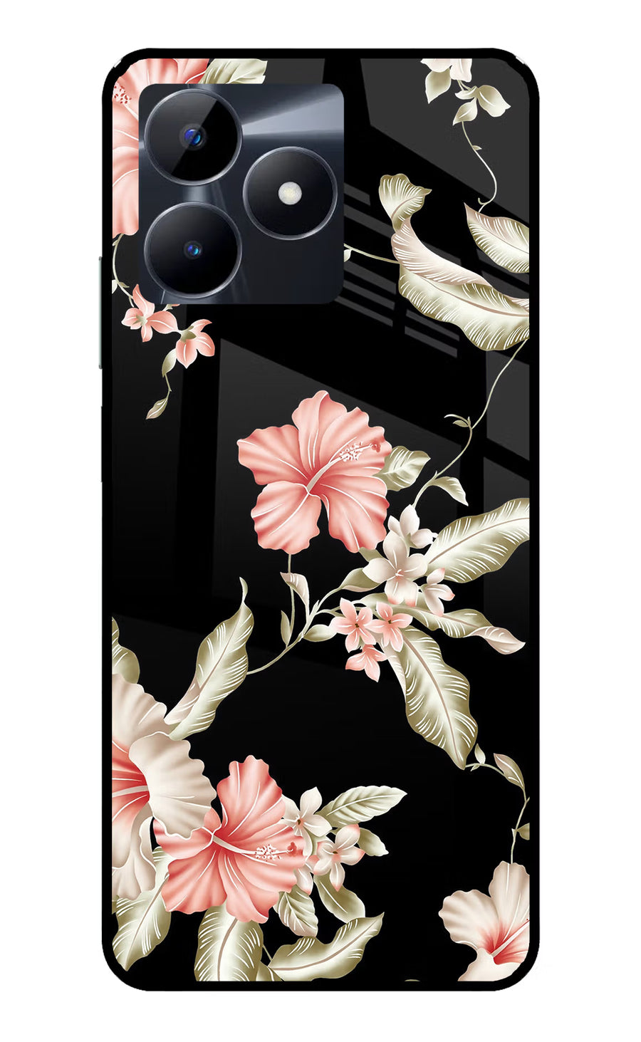 Flowers Realme C53 Back Cover, Glass case