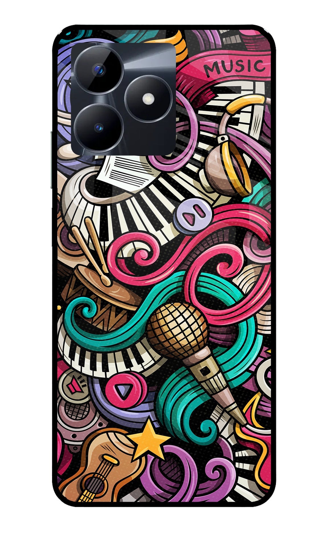 Music Abstract Realme C53 Back Cover