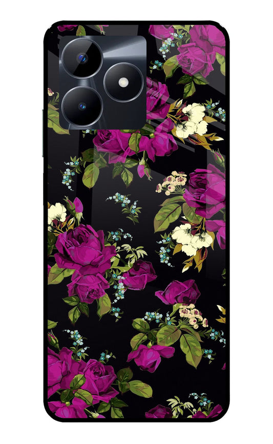 Flowers Realme C53 Glass Case