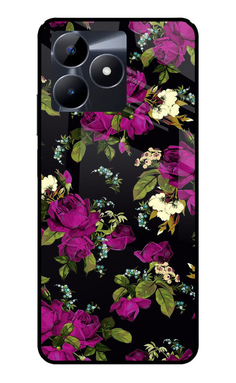 Flowers Realme C53 Glass Case