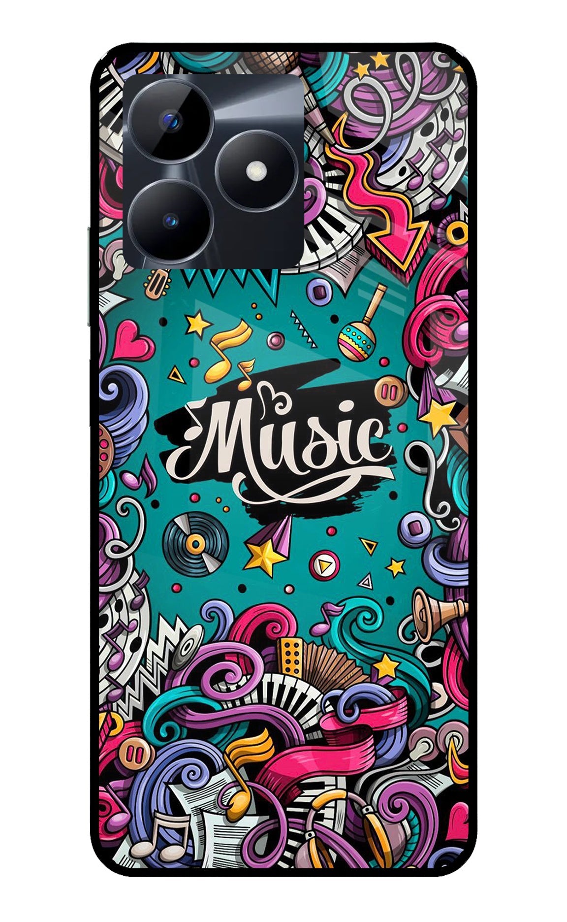 Music Graffiti Realme C53 Back Cover