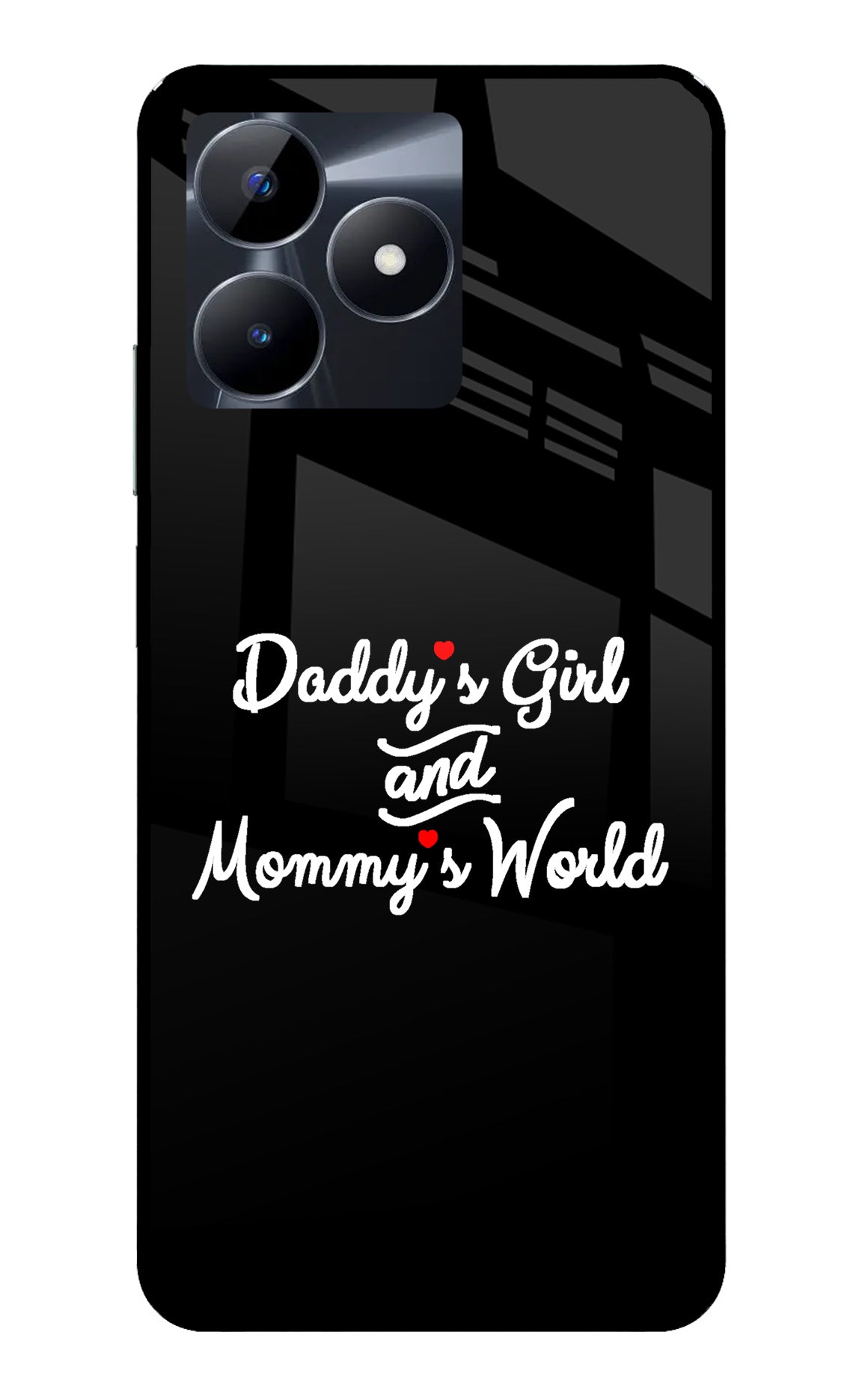 Daddy's Girl and Mommy's World Realme C53 Glass Case
