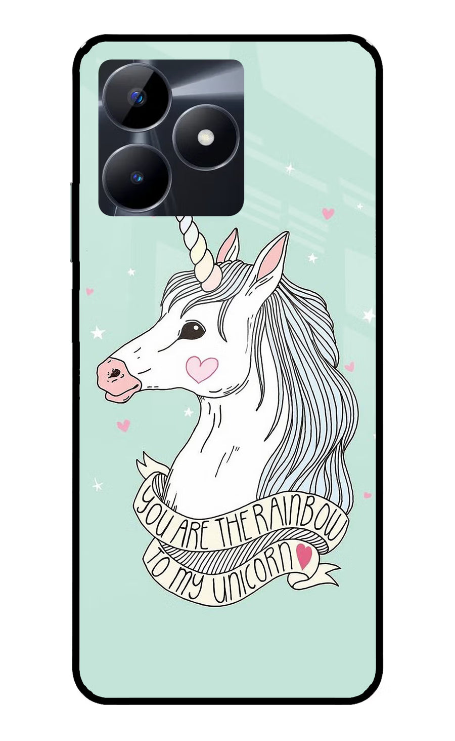 Unicorn Wallpaper Realme C53 Back Cover, Glass case