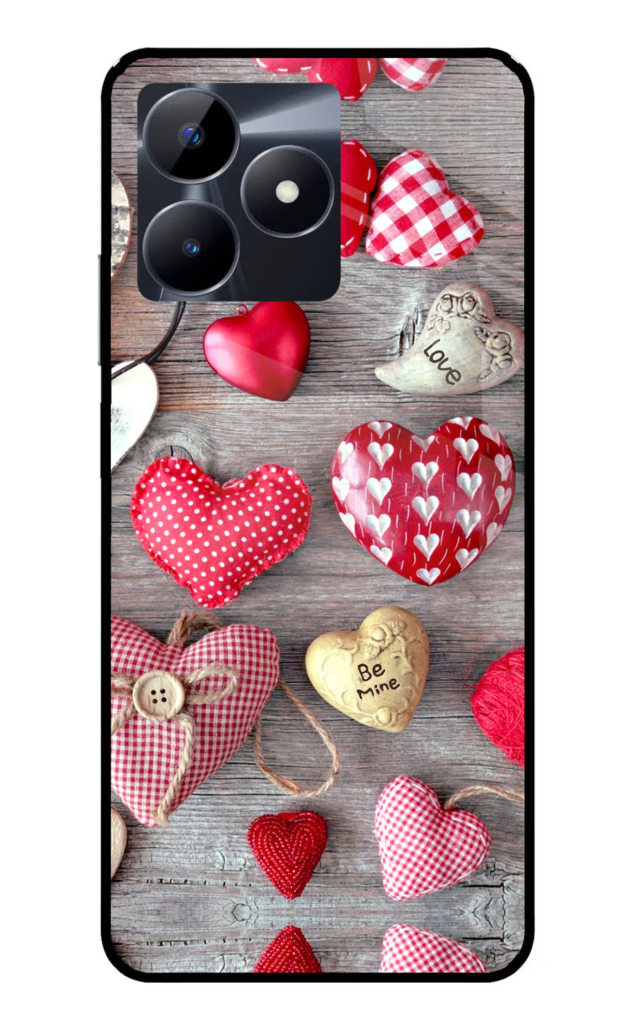 Love Wallpaper Realme C53 Back Cover, Glass case