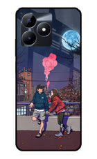 Chilling Couple Realme C53 Glass Case Back Cover by Casekaro