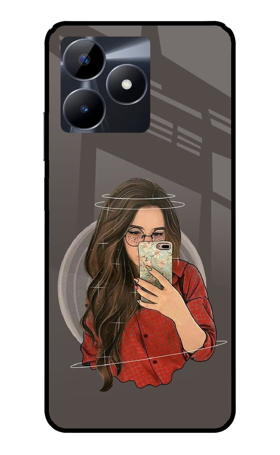 Selfie Queen Realme C53 Back Cover, Glass case