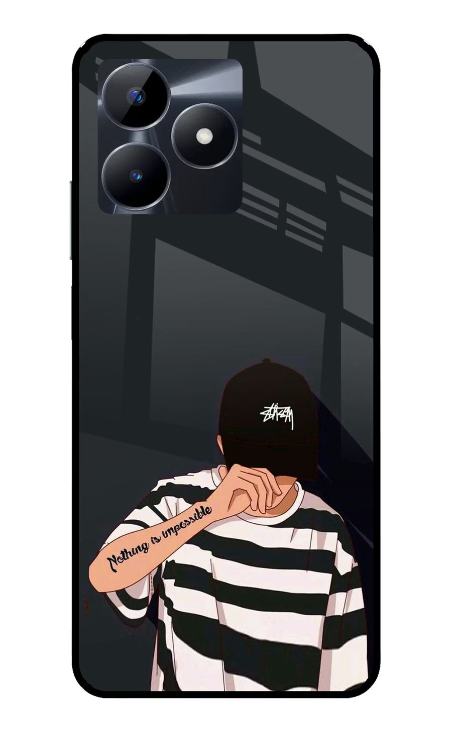 Aesthetic Boy Realme C53 Back Cover, Glass case