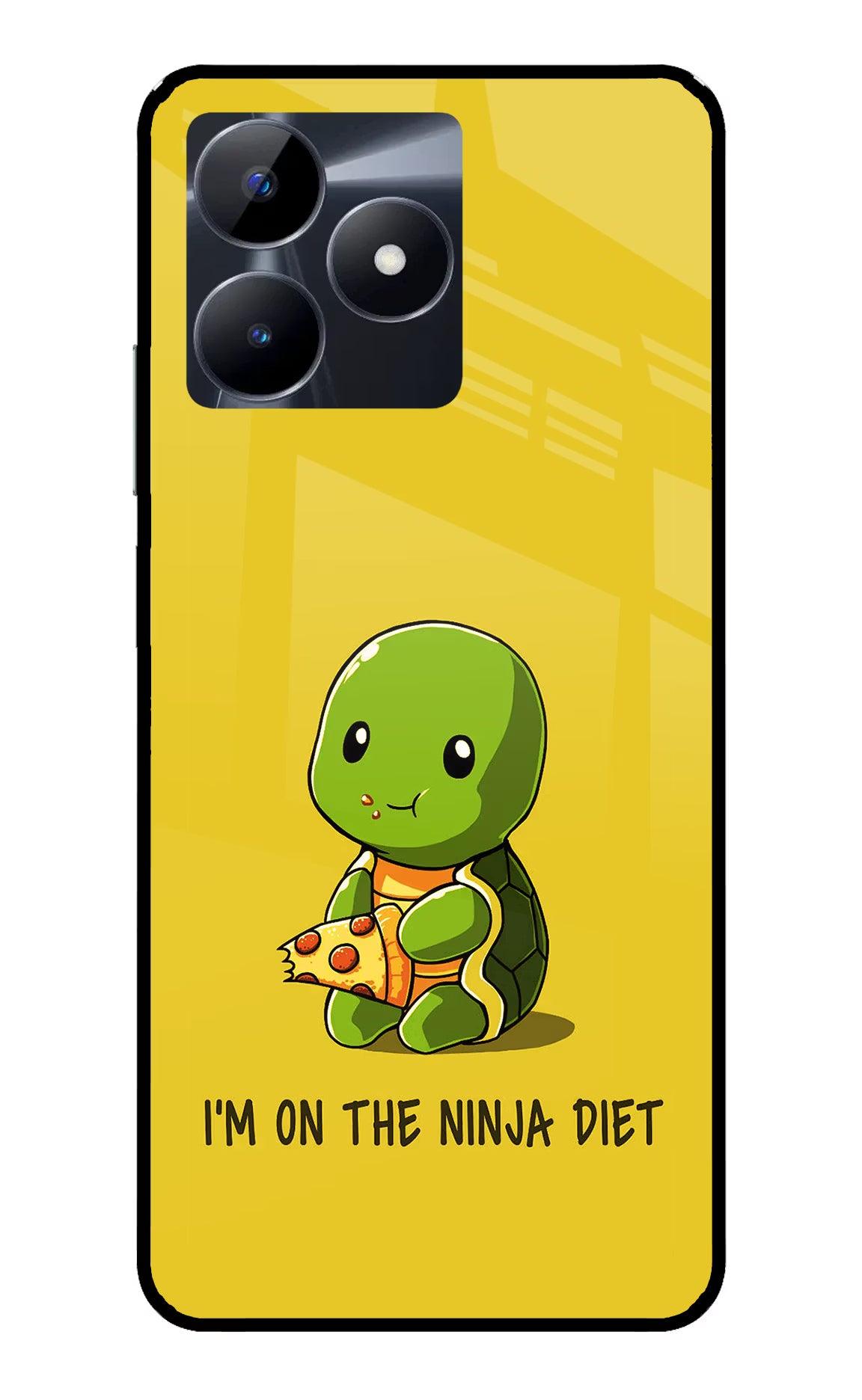 I'm on Ninja Diet Realme C53 Glass Case Back Cover by Casekaro