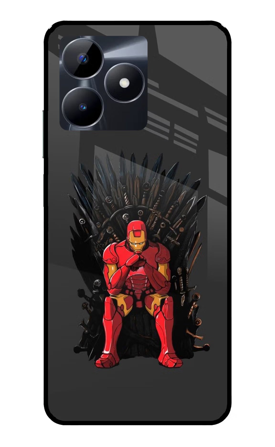 Ironman Throne Realme C53 Glass Case