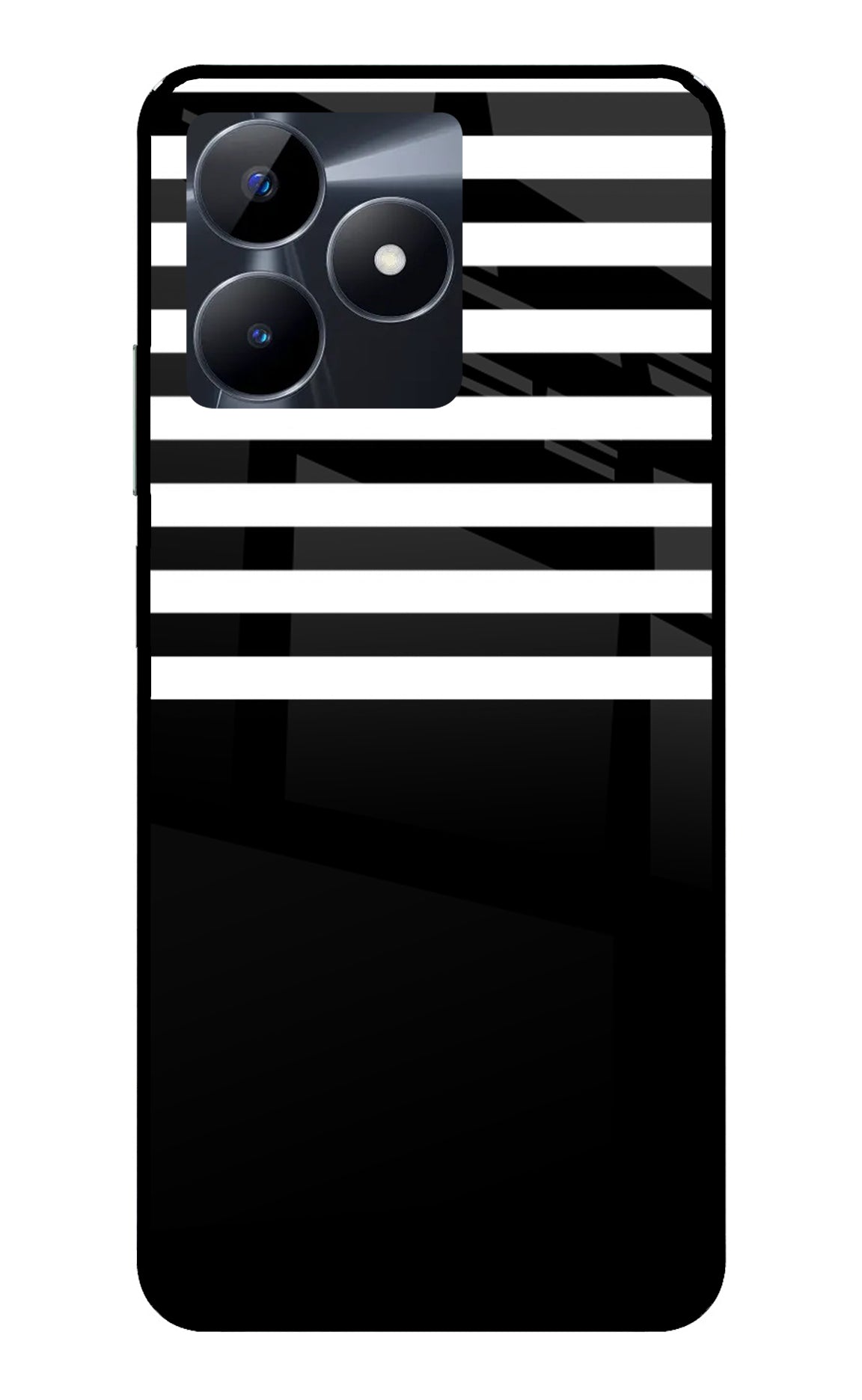 Black and White Print Realme C53 Glass Case