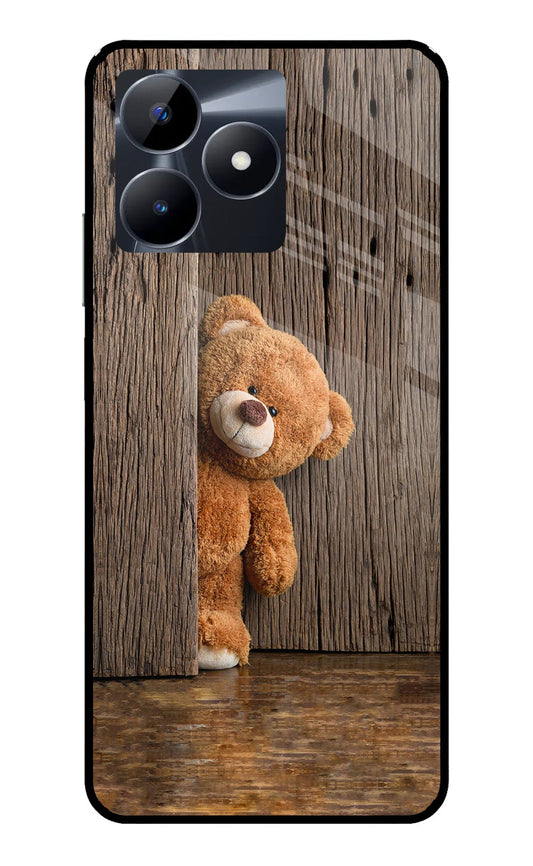 Teddy Wooden Realme C53 Glass Case