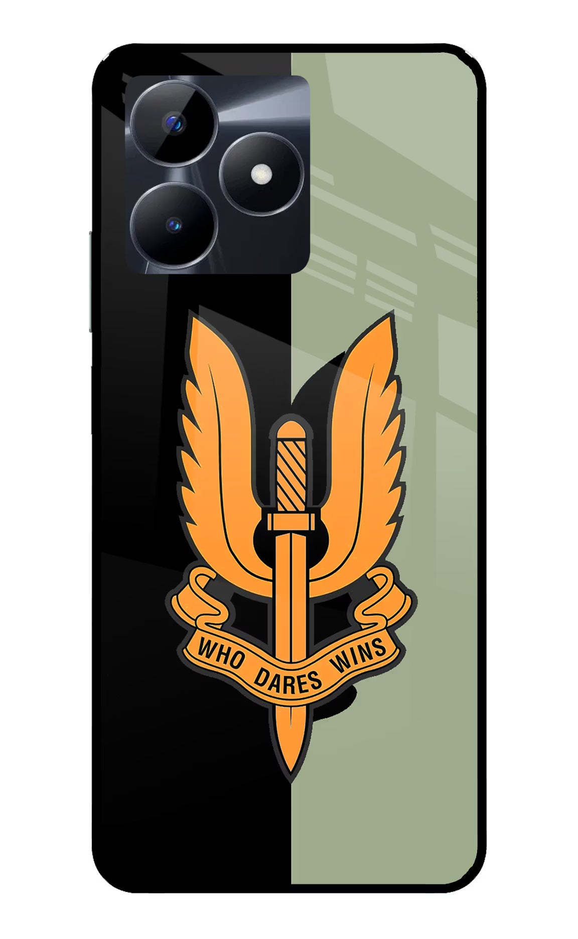Balidan Logo Realme C53 Glass Case Back Cover by Casekaro