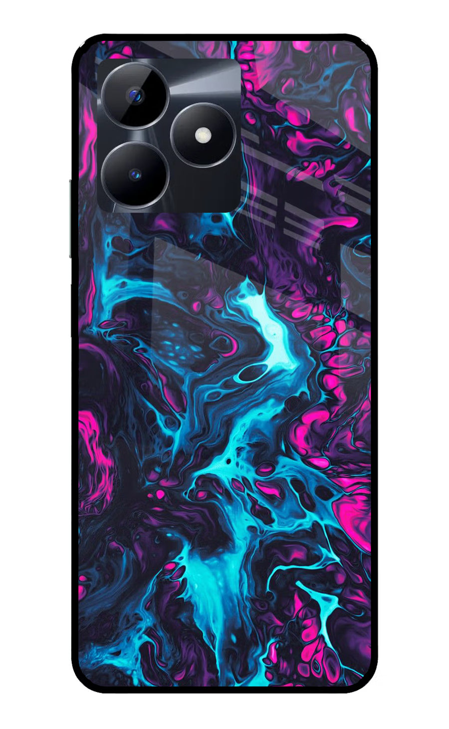 Abstract Realme C53 Back Cover, Glass case