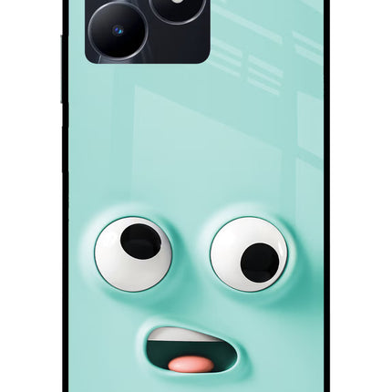 Funny Cartoon Realme C53 Glass Case Back Cover by Casekaro