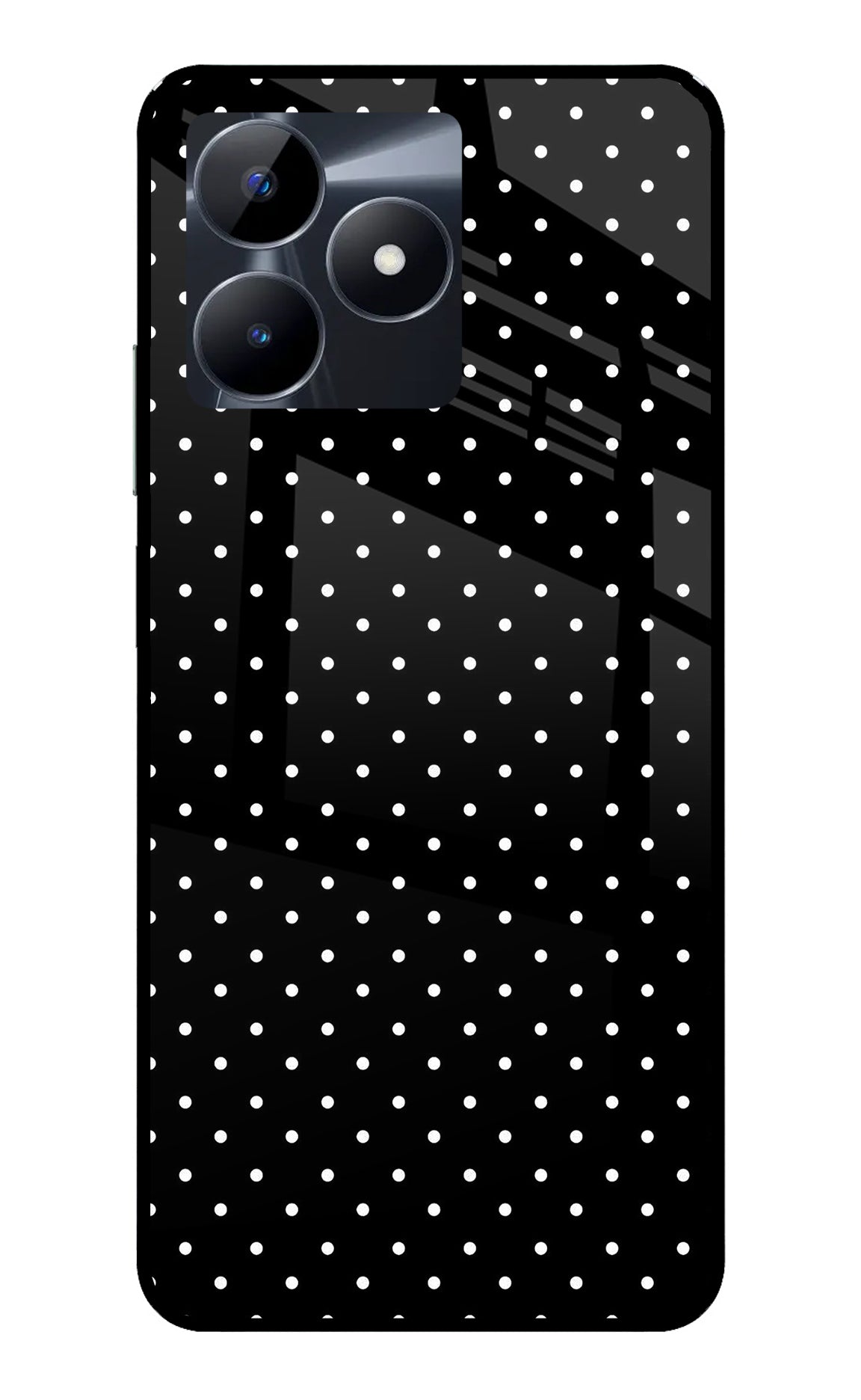 White Dots Realme C53 Glass Case