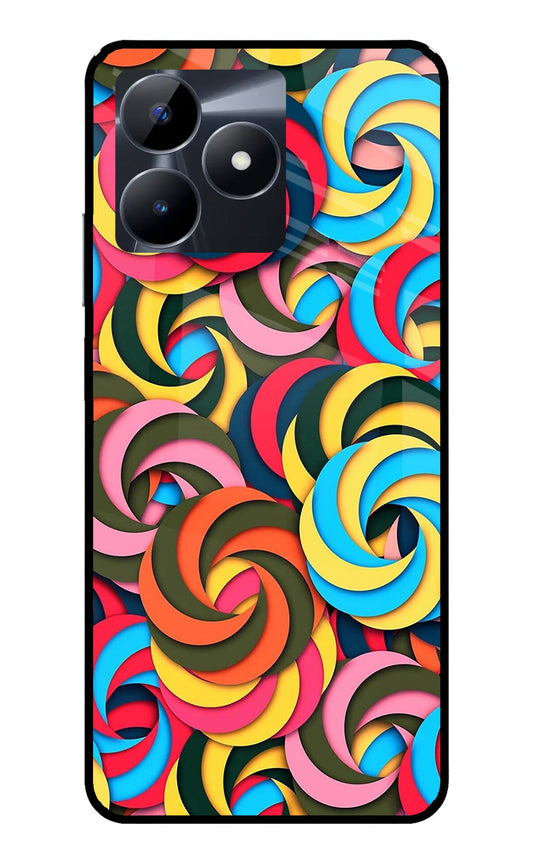 Spiral Pattern Realme C53 Glass Case