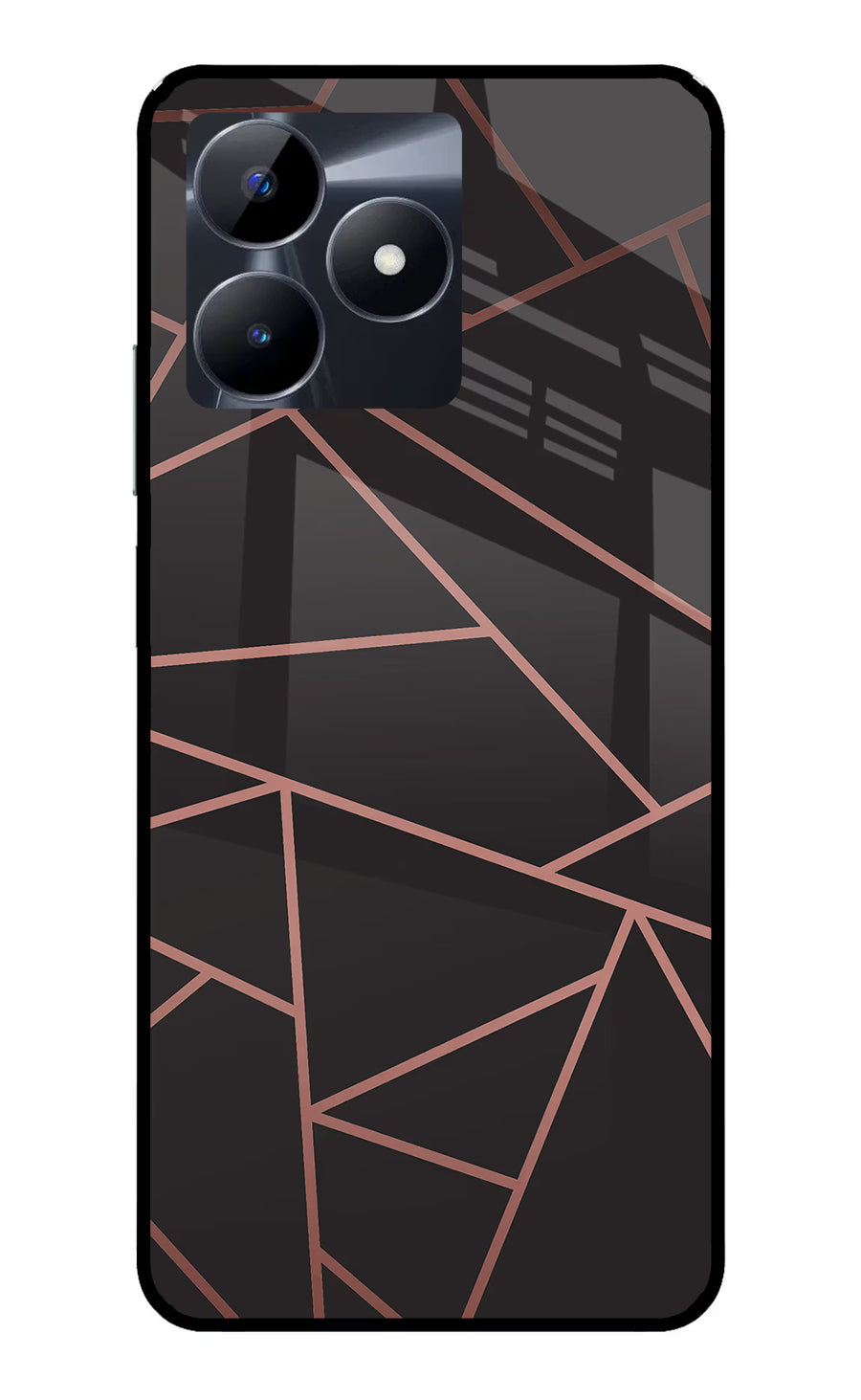 Geometric Pattern Realme C53 Back Cover, Glass case