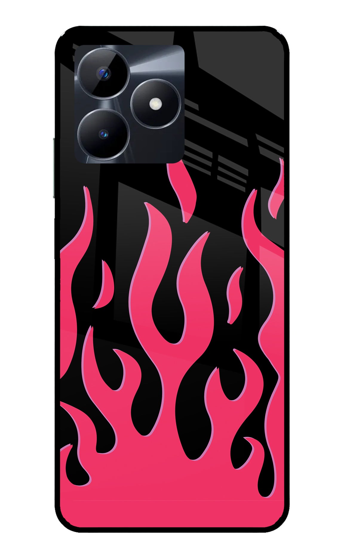 Fire Flames Realme C53 Glass Case