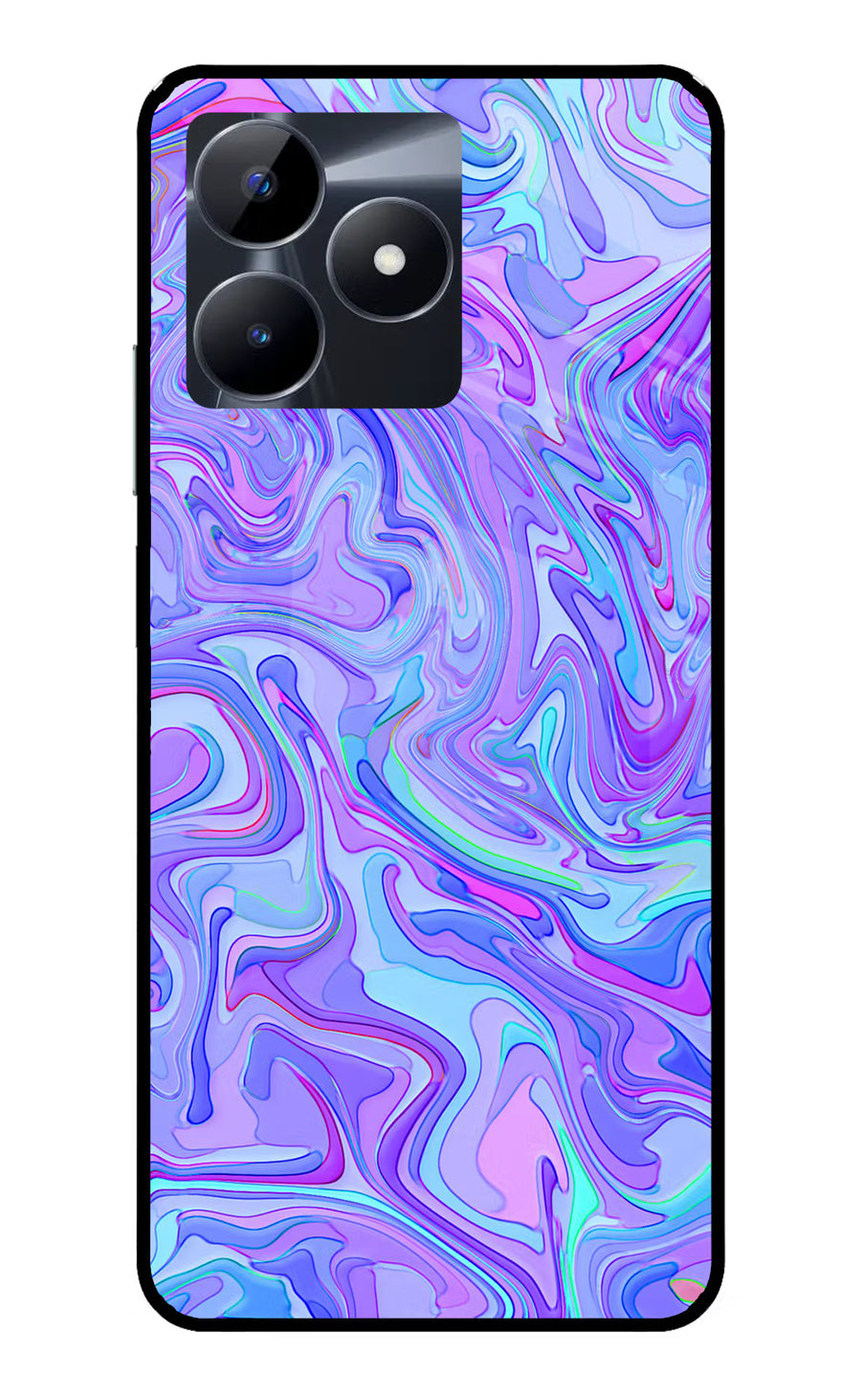 Glitter Realme C53 Back Cover, Glass case
