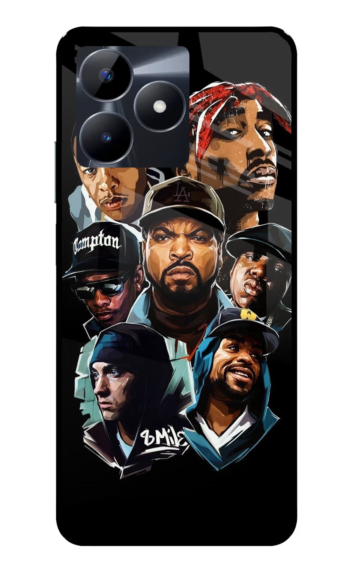 Rappers Realme C53 Glass Case Back Cover by Casekaro
