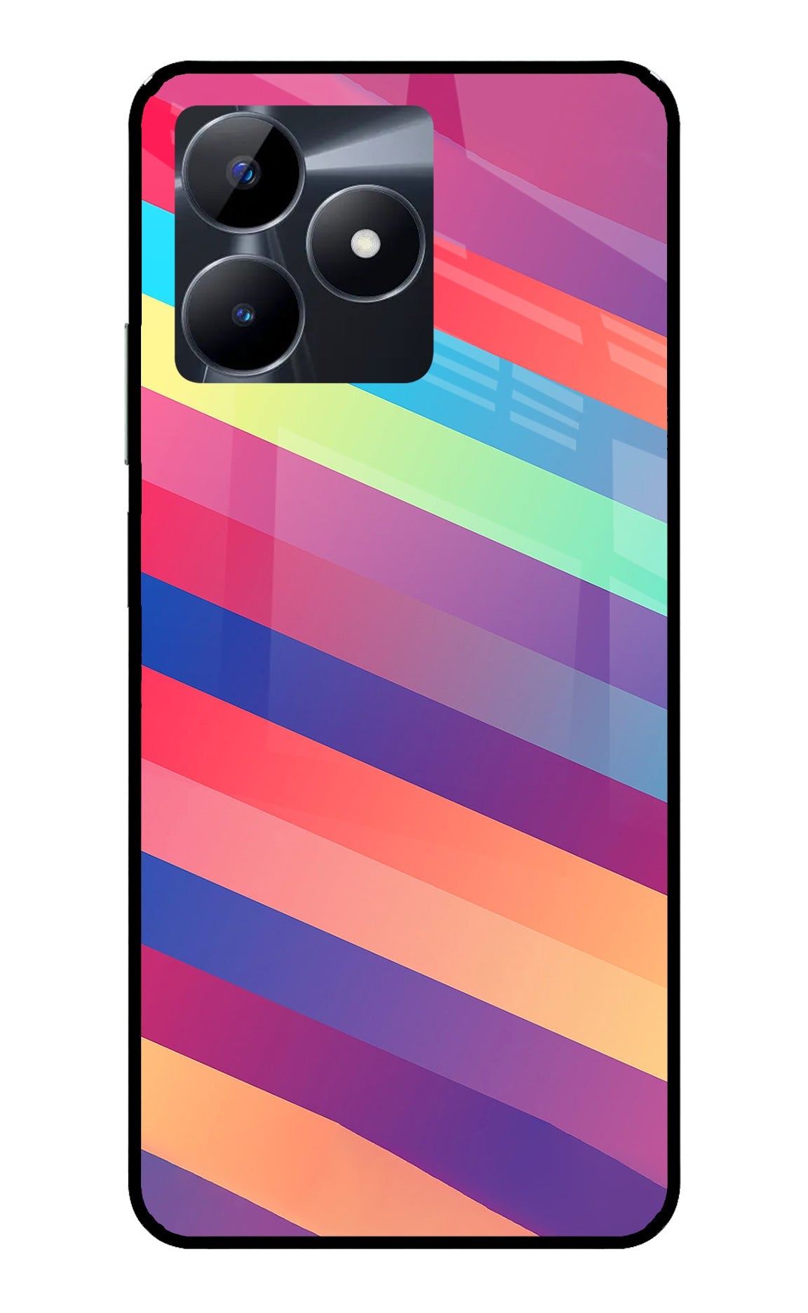 Stripes color Realme C53 Back Cover