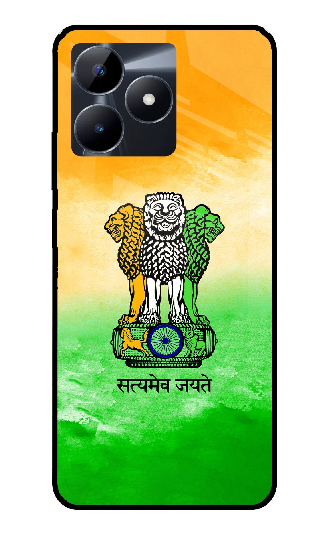 Satyamev Jayate Flag Realme C53 Glass Case