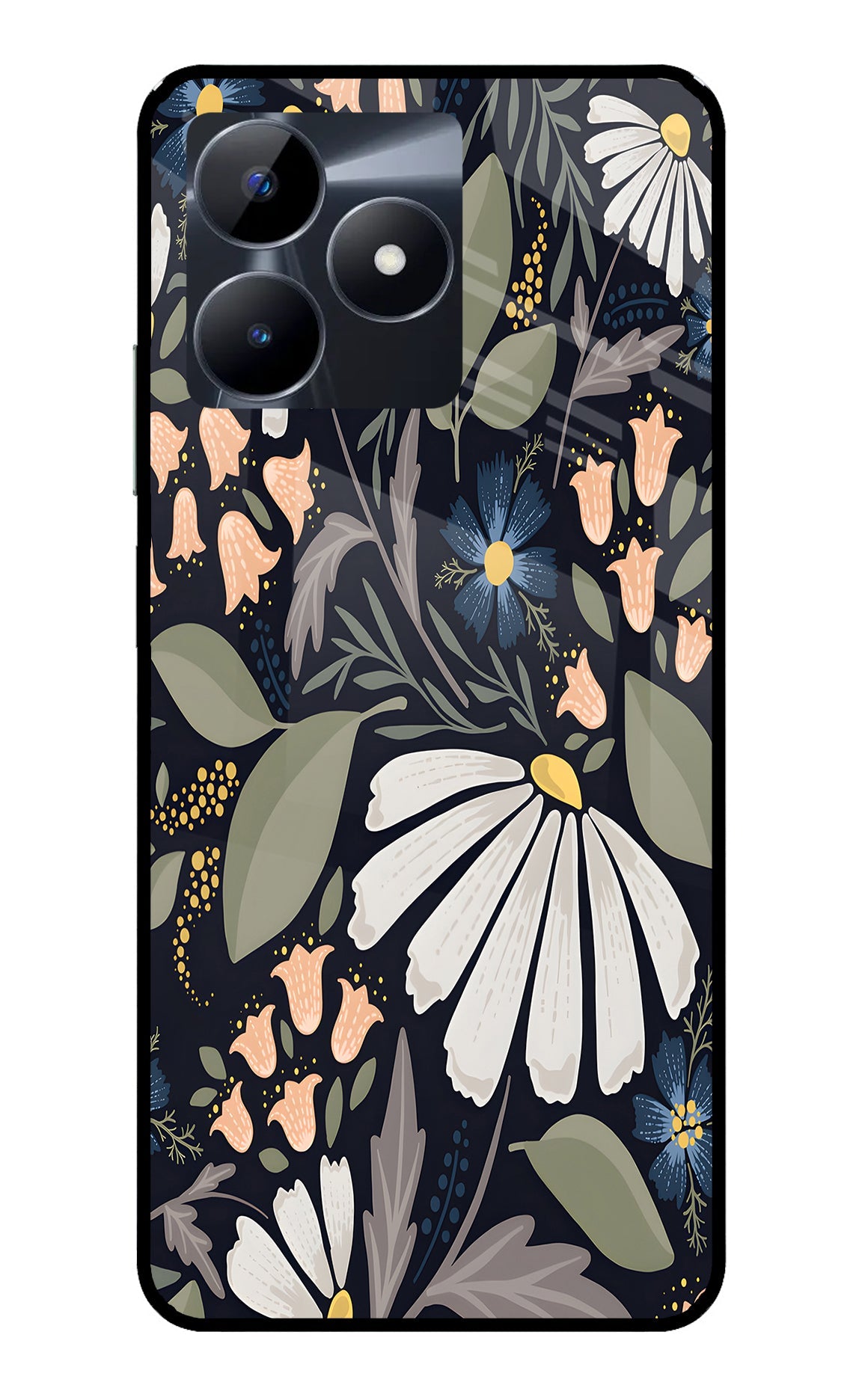 Flowers Art Realme C53 Glass Case