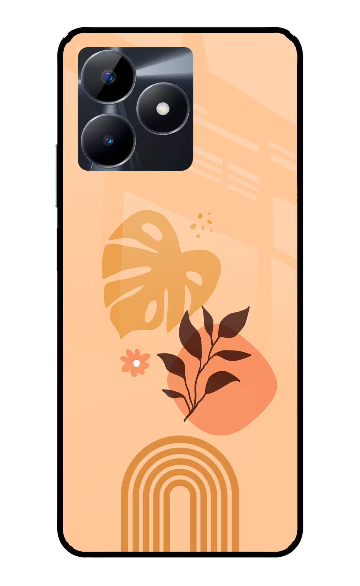 Bohemian Art Realme C53 Glass Case Back Cover by Casekaro