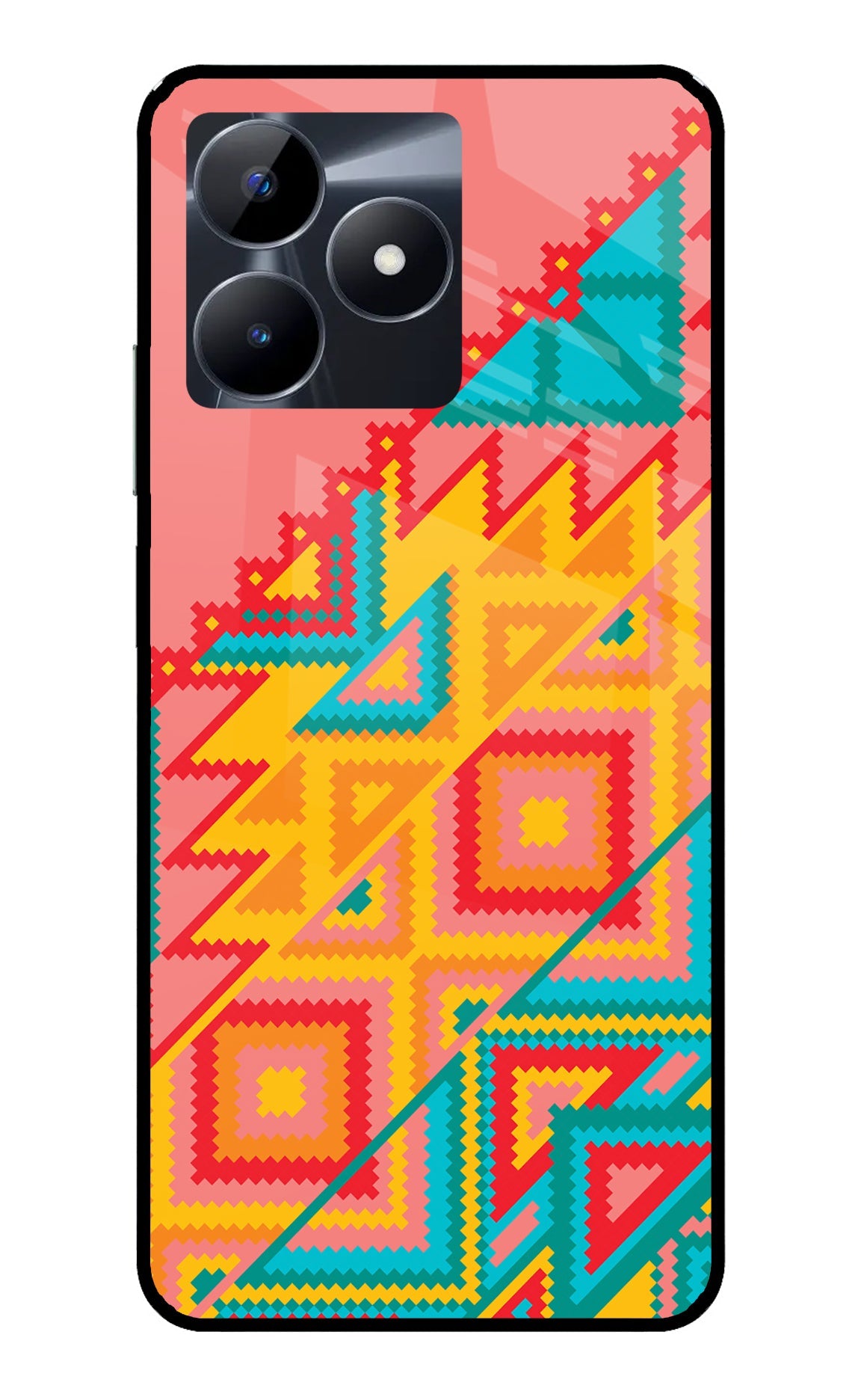 Aztec Tribal Realme C53 Glass Case